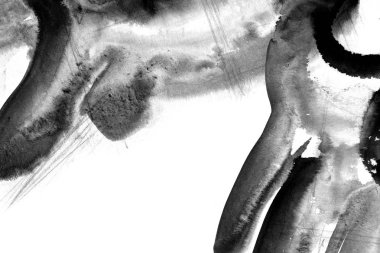 siyah boya fırça darbeleri, soyut duvar kağıdı