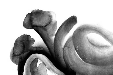 siyah boya fırça darbeleri, soyut duvar kağıdı