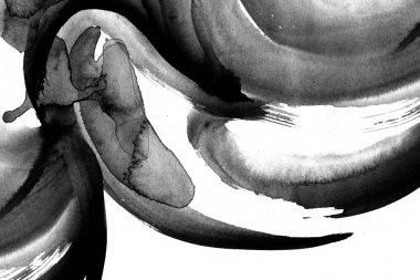 siyah boya fırça darbeleri, soyut duvar kağıdı