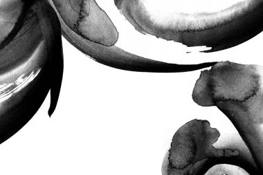 siyah boya fırça darbeleri, soyut duvar kağıdı