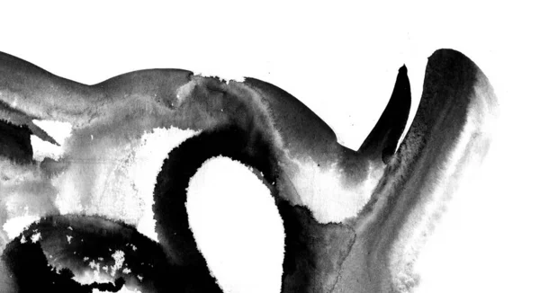 黒ペイントブラシストローク 抽象的な壁紙 — ストック写真