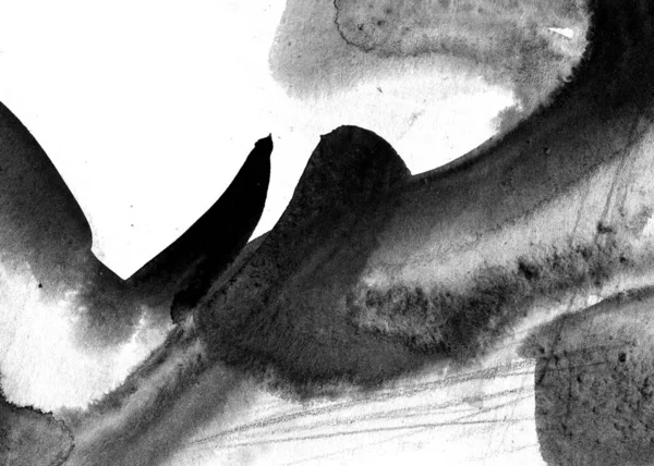 Tahy Štětce Černá Malba Abstraktní Tapeta — Stock fotografie