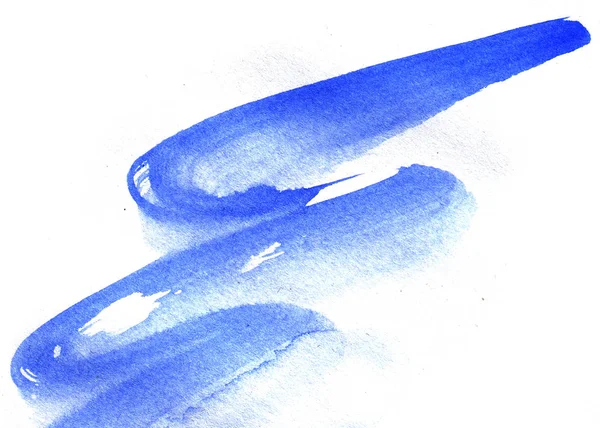 Blå Färg Penseldrag Abstrakt Tapet — Stockfoto