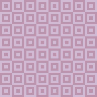 Kareler içinde mor kareler ile soyut sıcak pastel desen. Vektör İllüstrasyonu.