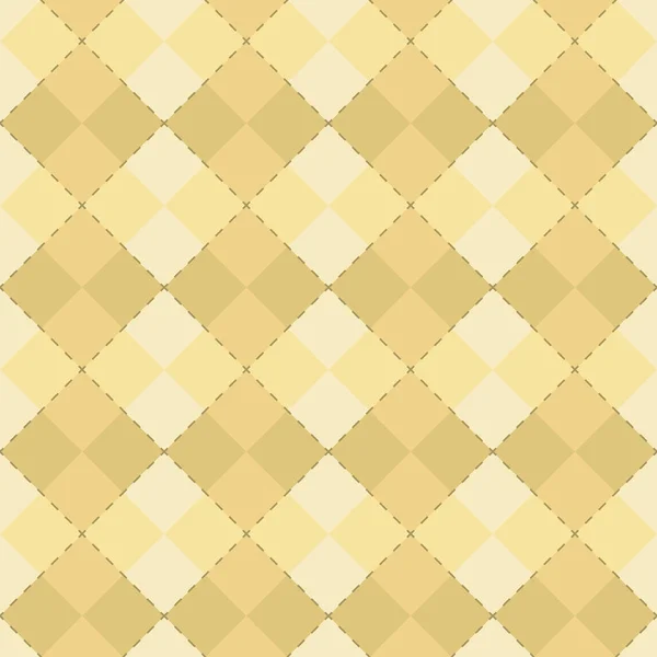 Pastel Argyle Patroon Met Gele Kleuren Vector Achtergrond — Stockvector