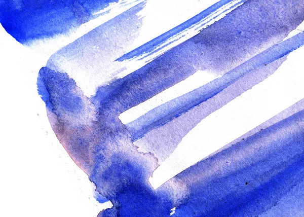 Abstrakte Blaue Tusche Streicht Muster Auf Weißem Hintergrund — Stockfoto