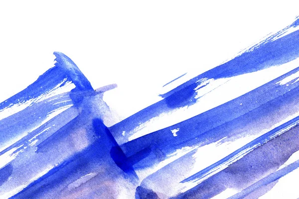 Patrón Abstracto Trazos Tinta Azul Sobre Fondo Blanco — Foto de Stock