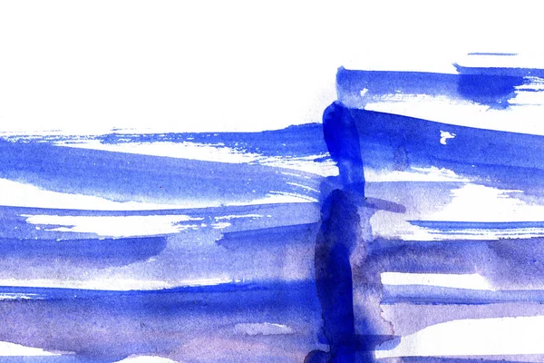 Blue Ink Stains Wash Splashes White Background — Stock Photo, Image