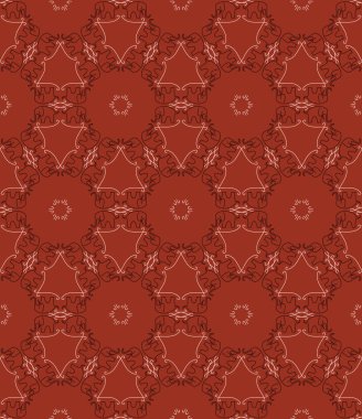 Fil siluetleri ve Hint süs hayvan dikişsiz desen.