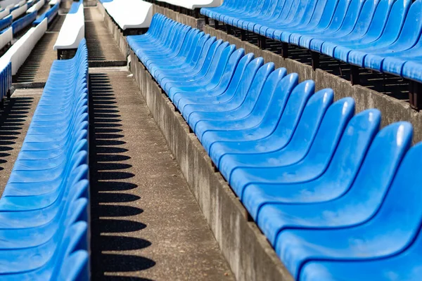 Stands vazios no estádio Não há pessoas — Fotografia de Stock
