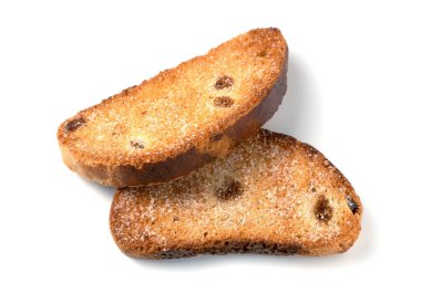 Kuru üzümlü tatlı rusklar.