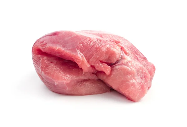 Färskt kalkon kött på en vit bakgrund, sidovy. — Stockfoto