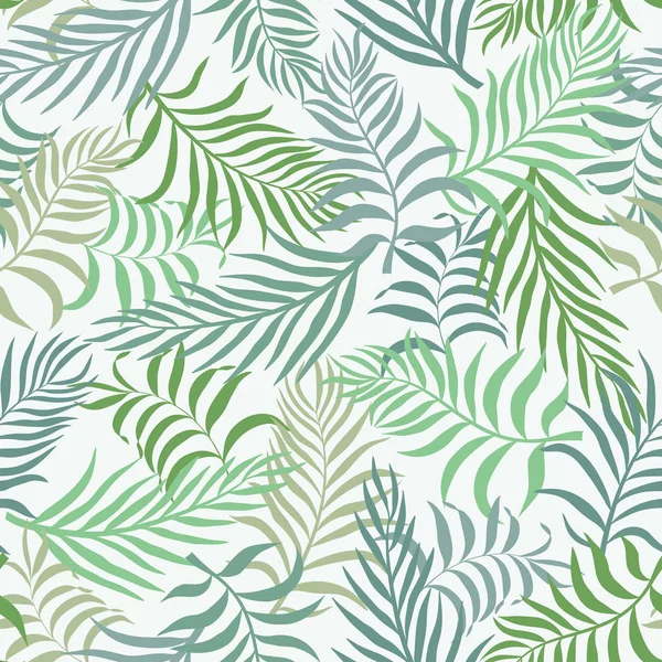 Fond Tropical Avec Des Feuilles Palmier Motif Floral Sans Couture — Image vectorielle