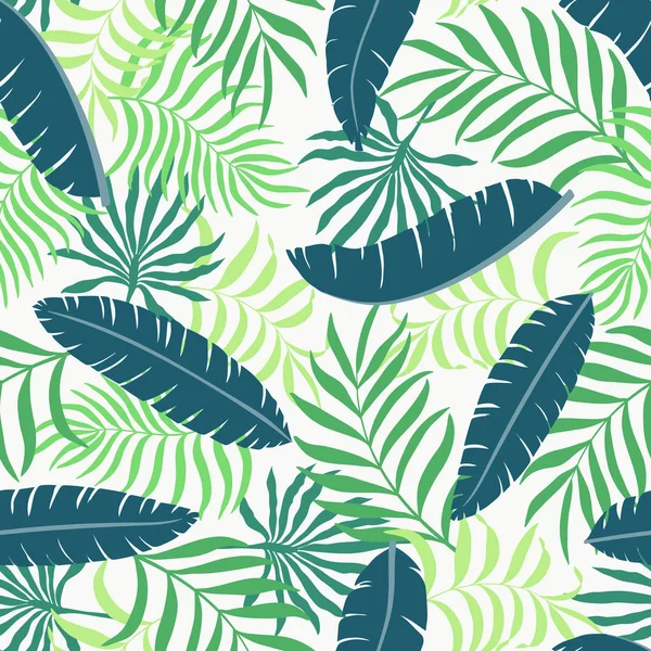 Palm ile tropikal arka plan bırakır. Sorunsuz çiçek desenli. Yaz vektör çizim