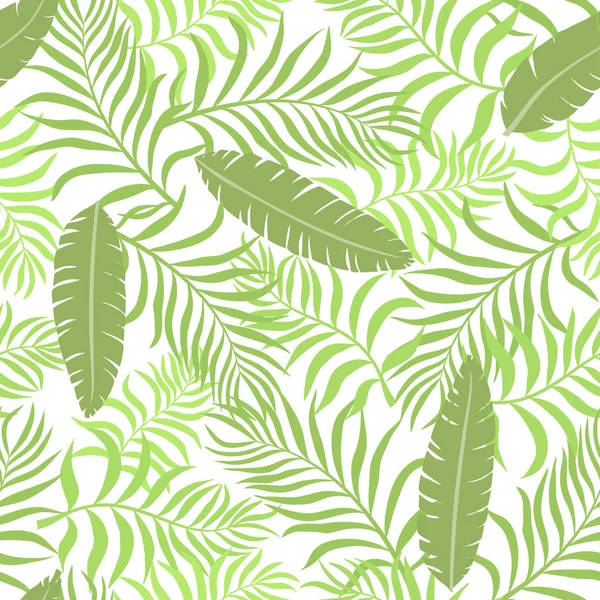 Palm ile tropikal arka plan bırakır. Sorunsuz çiçek desenli. Yaz vektör çizim