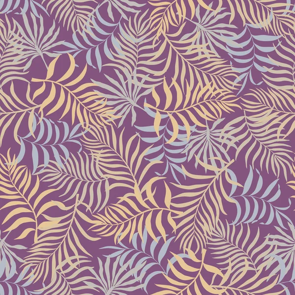 Palm ile tropikal arka plan bırakır. Sorunsuz çiçek desenli. Yaz vektör çizim