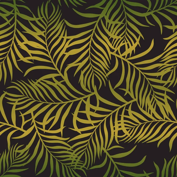 Palm ile tropikal arka plan bırakır. Sorunsuz çiçek desenli. Yaz vektör çizim