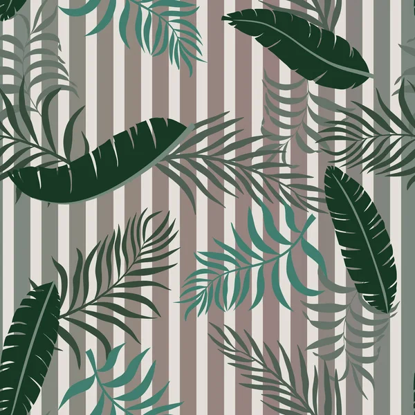 Palm ile tropikal arka plan bırakır. Sorunsuz çiçek desenli. Yaz vektör çizim