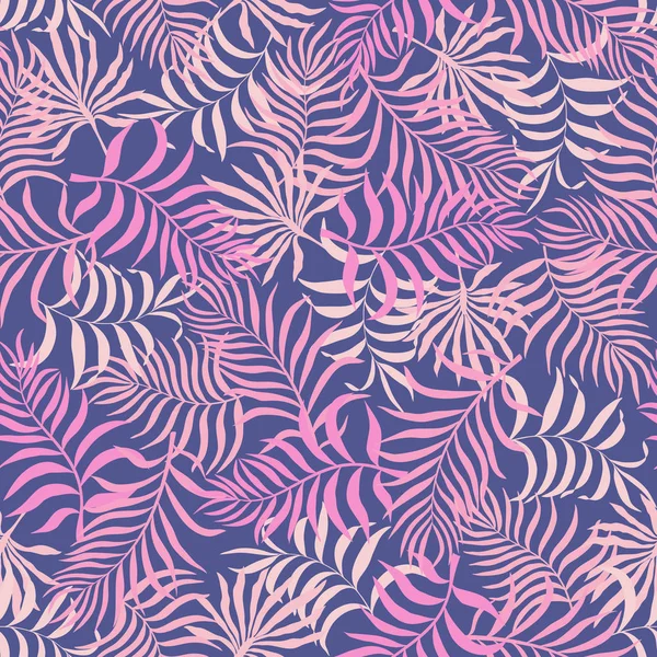 Palm ile tropikal arka plan bırakır. Sorunsuz çiçek desenli. Yaz vektör çizim