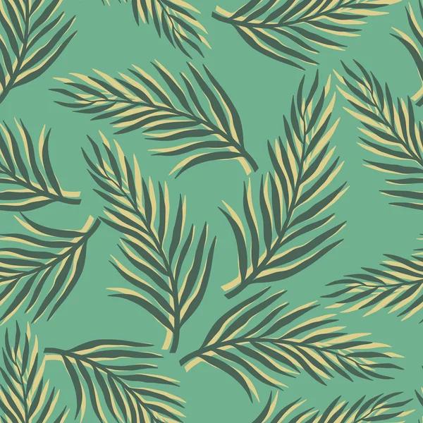 Tropical background with palm leaves. Seamless floral pattern. — Stock Vector