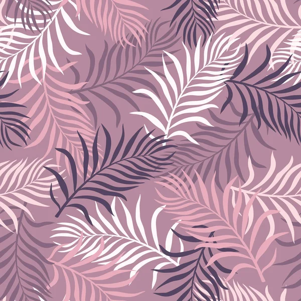 Fond Tropical Avec Des Feuilles Palmier Motif Floral Sans Couture — Image vectorielle