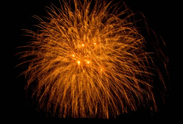 Gyönyörű Tűzijáték Terno Fekete Elszigetelt — Stock Fotó