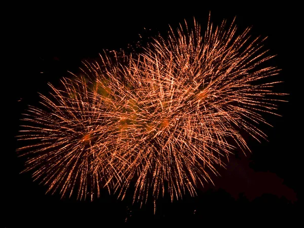 Schönes Feuerwerk Terno Und Schwarzem Himmel Isoliert — Stockfoto