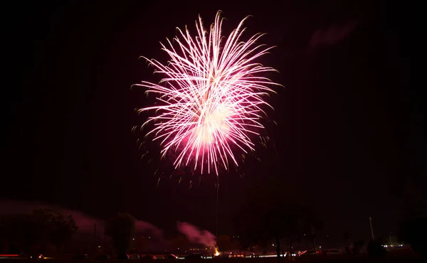 Schönes Feuerwerk Terno Und Schwarzem Himmel Isoliert — Stockfoto