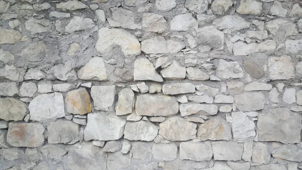 Vieux Mur Pierre Fond Motif Brique Dans Journée Ensoleillée — Photo