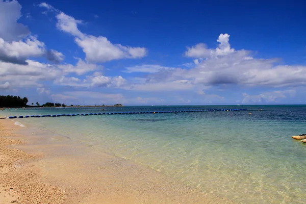 Spiaggia Okinawa Giappone Con Mare Blu Barriera Corallina Nelle Giornate — Foto Stock