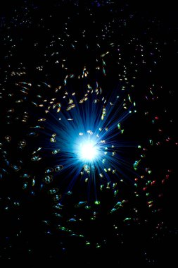 Renkli fiber optik galaksi yıldızlarının arka planı. Yüksek kalite fotoğraf