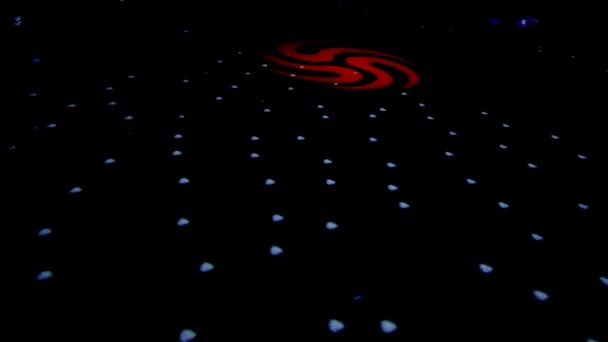 Lantai Disko Dengan Lampu Abstrak Dan Berputar Rekaman Fullhd Berkualitas — Stok Video