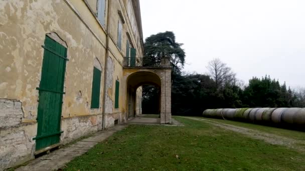 Parma Carrega Skogs Villa Forlatt Eiendom Utenfor – stockvideo