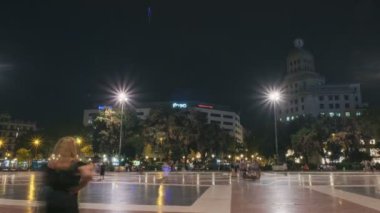 Güzel zaman atlamalı bacellona Geceleyin işlek kavşak