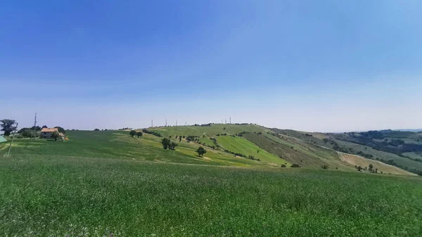 Emilian Λόφους Πράσινη Βλάστηση Emilian Λόφους Πράσινη Βλάστηση Στο Ventoso — Φωτογραφία Αρχείου