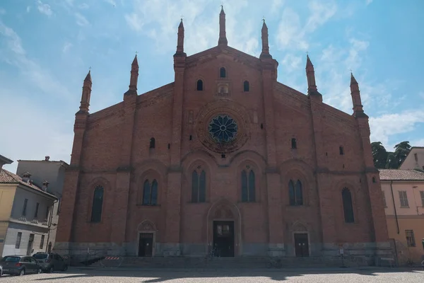 Cathédrale Pavie Santa Maria Assunta Extérieur Jour Ensoleillé Photo Haute — Photo