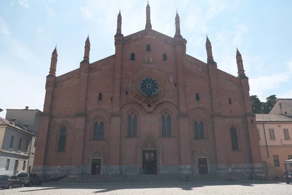 Cathédrale Pavie Santa Maria Assunta Extérieur Jour Ensoleillé Photo Haute — Photo