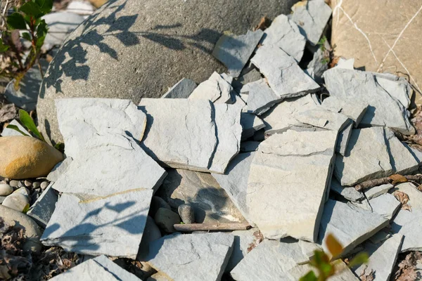 Guijarros Piedras Lecho Del Río Día Soleado Fotoguijarros Piedras Alta —  Fotos de Stock