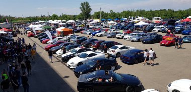 Modena, İtalya: 1 GIU 2018: JCM Japonya Otomobil Toplantısı Autodromo di Modena Ücretsiz Araba Toplantısı