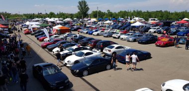 Modena, İtalya: 1 GIU 2018: JCM Japonya Otomobil Toplantısı Autodromo di Modena Ücretsiz Araba Toplantısı