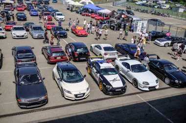 Modena, İtalya: 1 GIU 2018: JCM Japonya Otomobil Toplantısı Autodromo di Modena Ücretsiz Araba Toplantısı