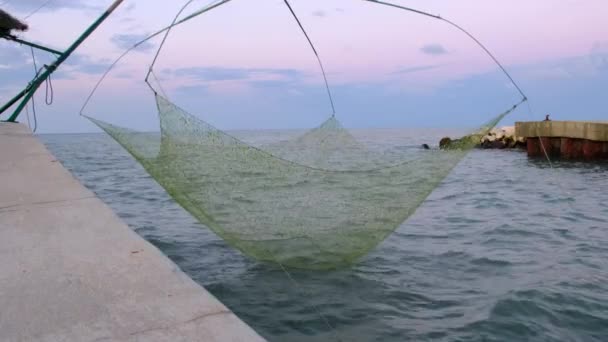 Fiskeri Pot Rimini Riviera Kanalen – Stock-video