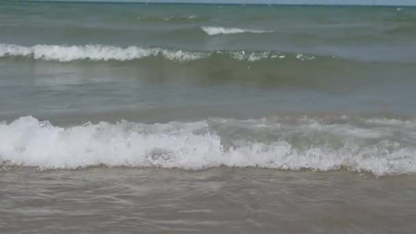 Haarige Beine Strand Von Rimini Zeitlupe — Stockvideo