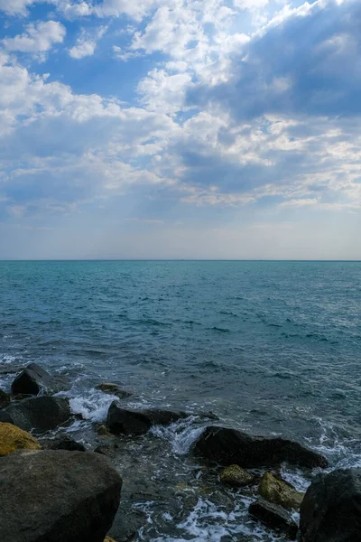 Beach Focene Ostia Roman Coast Sand Rocks High Quality Photo — Stock Photo, Image