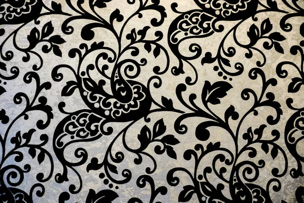 wall decoration with black and white floral pattern. High quality photo