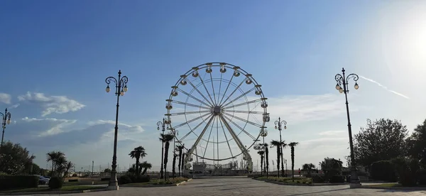 Plaza Principal Cesenatico Con Noria Riviera Romaña Foto Alta Calidad — Foto de Stock