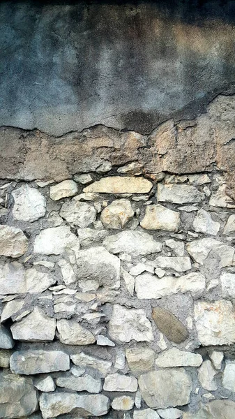 Starý Kámen Zeď Cihly Vzor Pozadí Slunečný Den — Stock fotografie