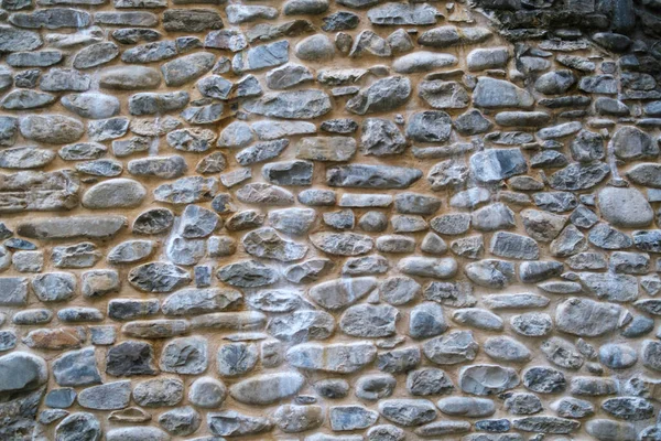 Vieux Mur Pierre Fond Motif Brique Dans Journée Ensoleillée — Photo