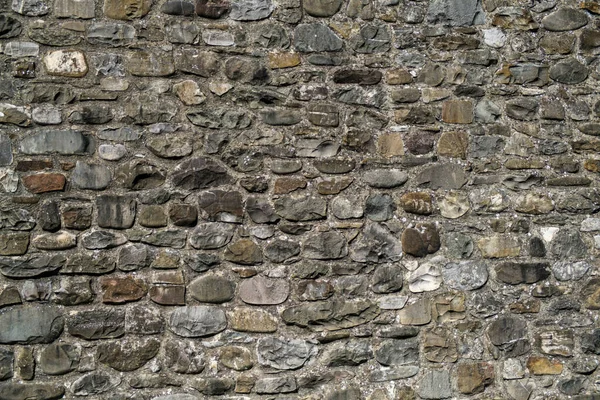 Vieux Mur Pierre Fond Motif Brique Dans Journée Ensoleillée — Photo