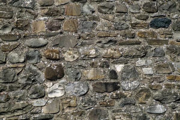 Vieux Mur Pierre Fond Motif Brique Dans Journée Ensoleillée — Photo